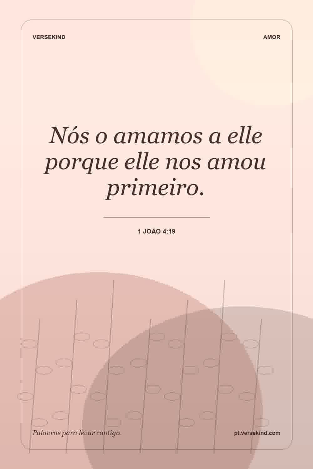 Nós o amamos a elle porque elle nos amou primeiro. — 1 João 4:19