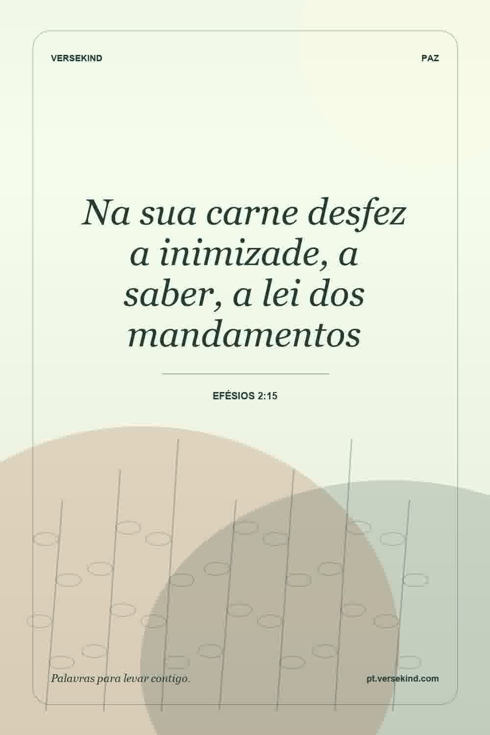 Na sua carne desfez a inimizade, a saber, a lei dos mandamentos — Efésios 2:15