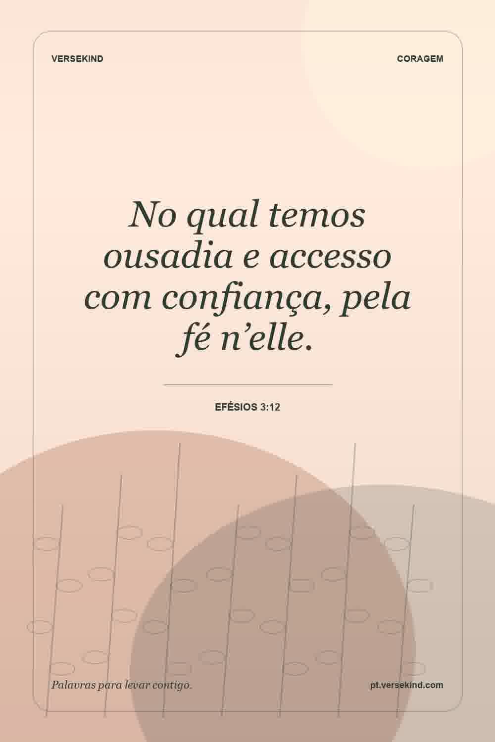 No qual temos ousadia e accesso com confiança, pela fé n’elle. — Efésios 3:12