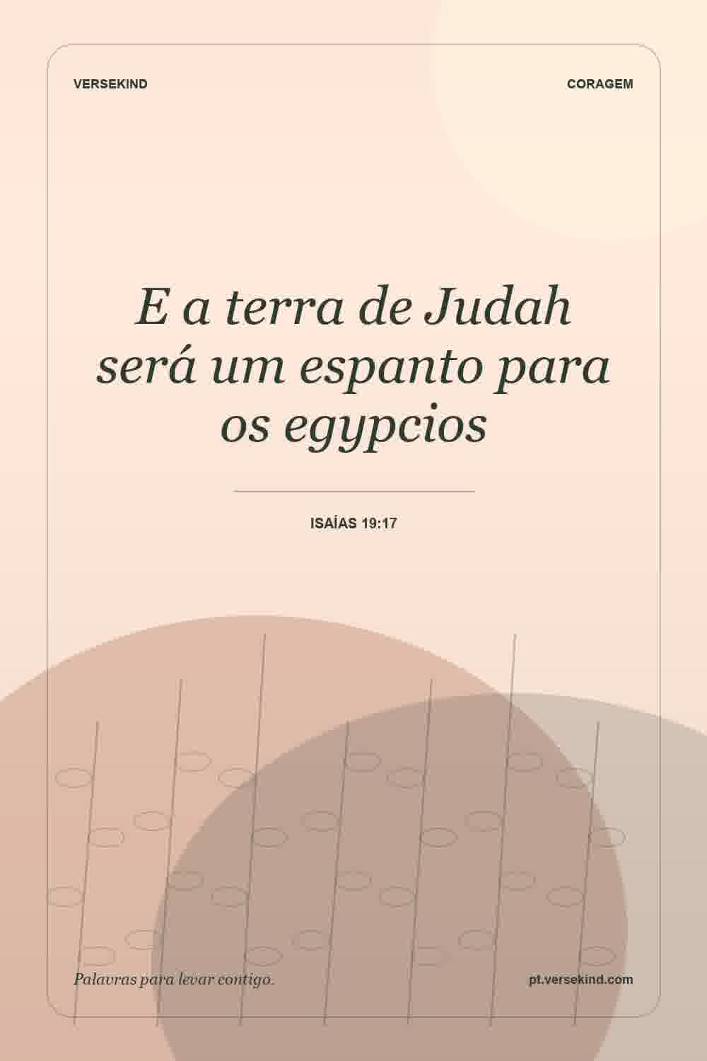 E a terra de Judah será um espanto para os egypcios — Isaías 19:17