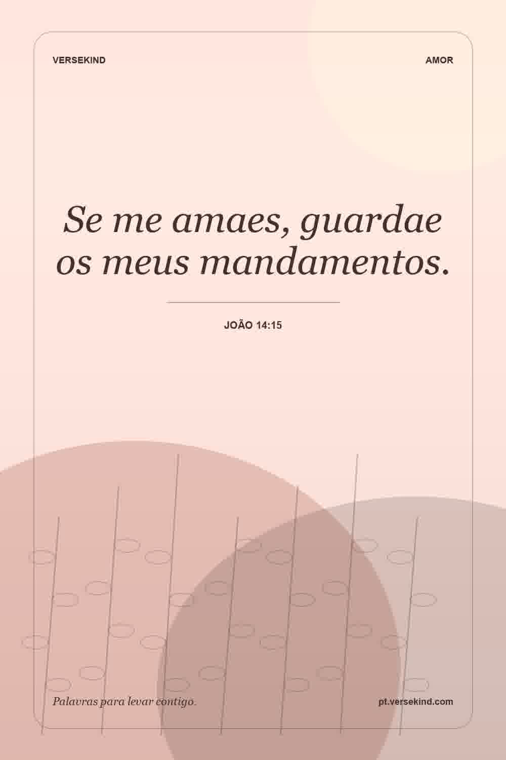 Se me amaes, guardae os meus mandamentos. — João 14:15
