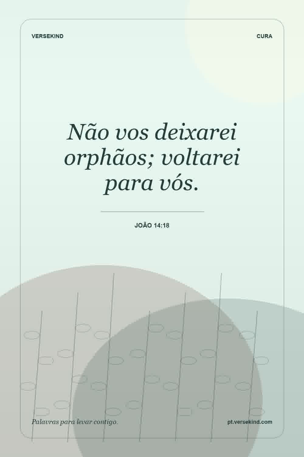 Não vos deixarei orphãos; voltarei para vós. — João 14:18