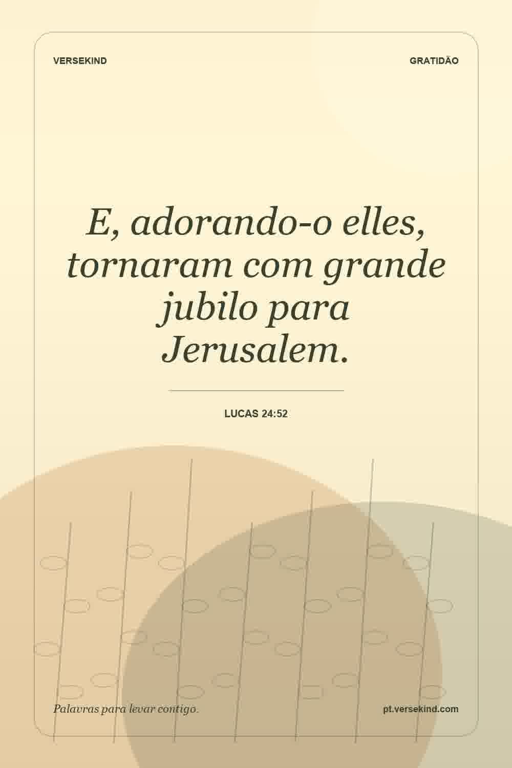 E, adorando-o elles, tornaram com grande jubilo para Jerusalem. — Lucas 24:52