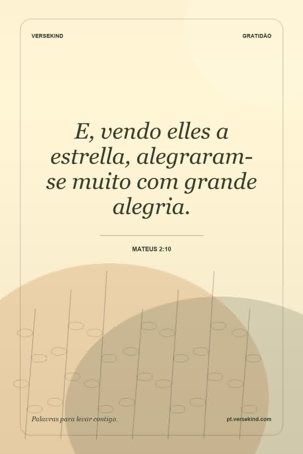 E, vendo elles a estrella, alegraram-se muito com grande alegria. — Mateus 2:10