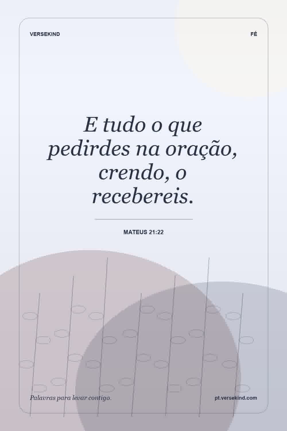 E tudo o que pedirdes na oração, crendo, o recebereis. — Mateus 21:22