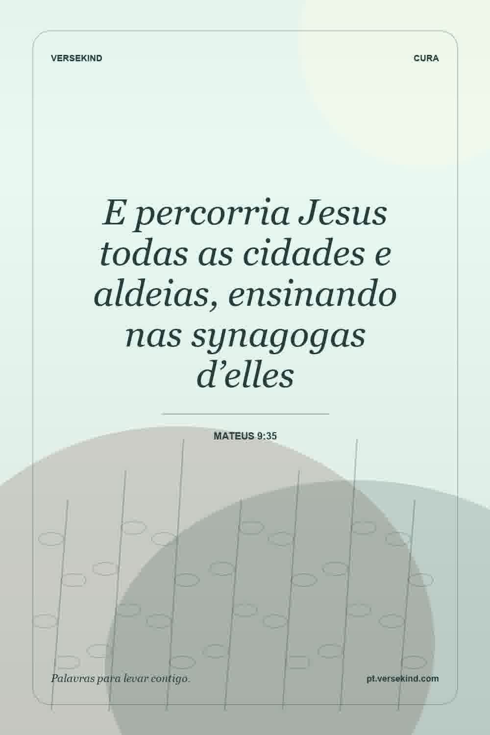 E percorria Jesus todas as cidades e aldeias, ensinando nas synagogas d’elles — Mateus 9:35