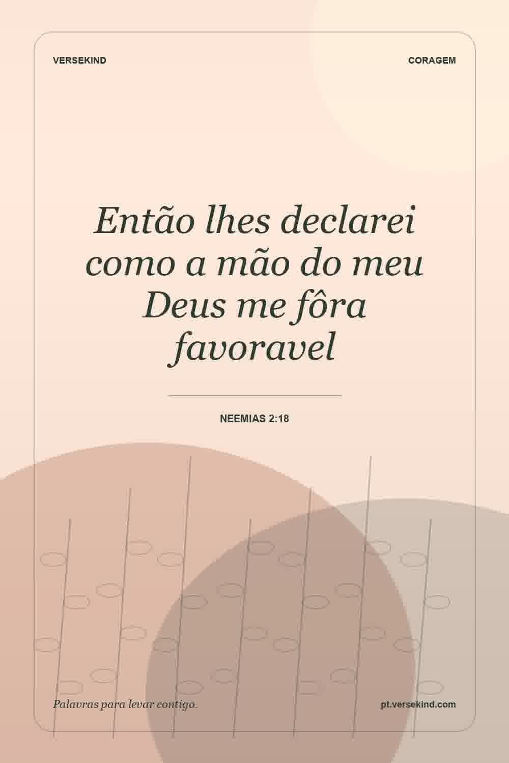 Então lhes declarei como a mão do meu Deus me fôra favoravel — Neemias 2:18