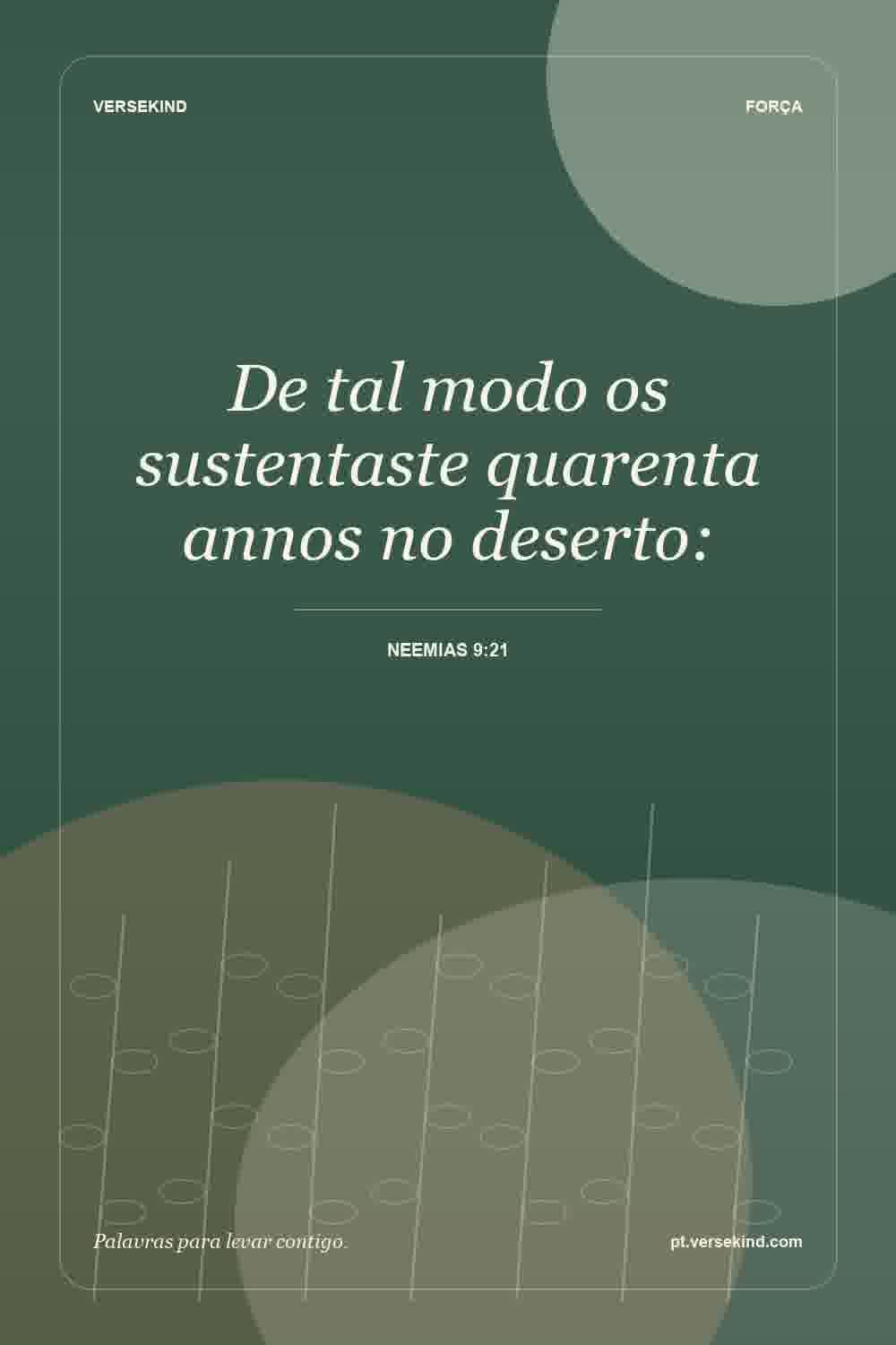 De tal modo os sustentaste quarenta annos no deserto: — Neemias 9:21