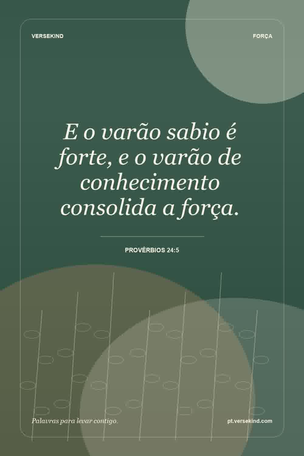 E o varão sabio é forte, e o varão de conhecimento consolida a força. — Provérbios 24:5