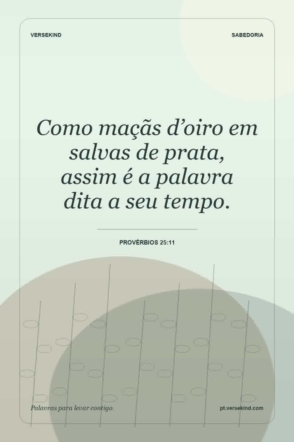 Como maçãs d’oiro em salvas de prata, assim é a palavra dita a seu tempo. — Provérbios 25:11