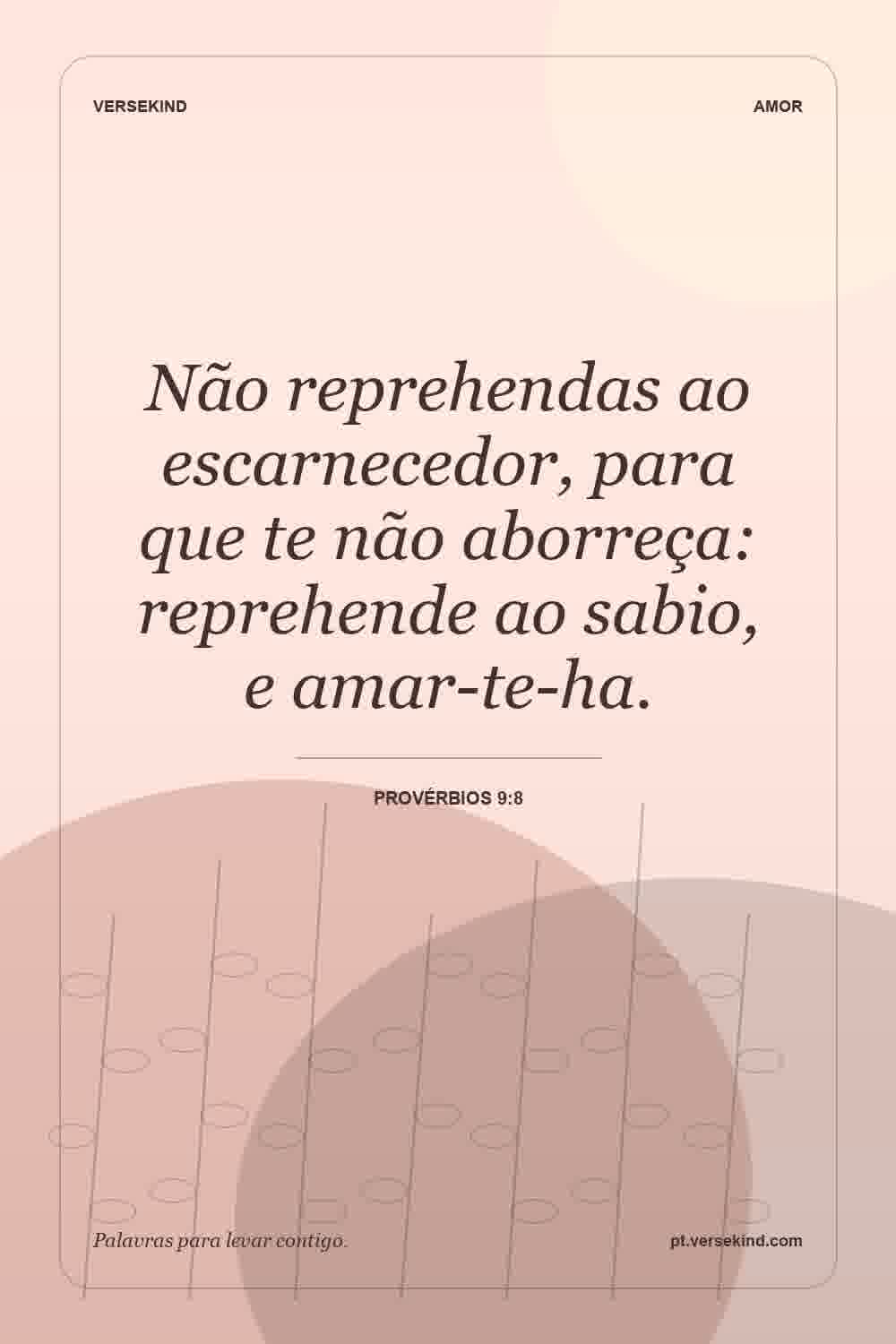Não reprehendas ao escarnecedor, para que te não aborreça: reprehende ao sabio, e amar-te-ha. — Provérbios 9:8