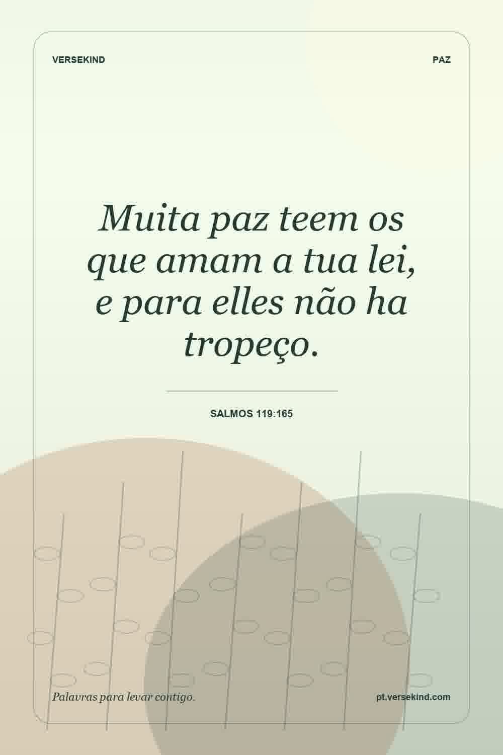 Muita paz teem os que amam a tua lei, e para elles não ha tropeço. — Salmos 119:165