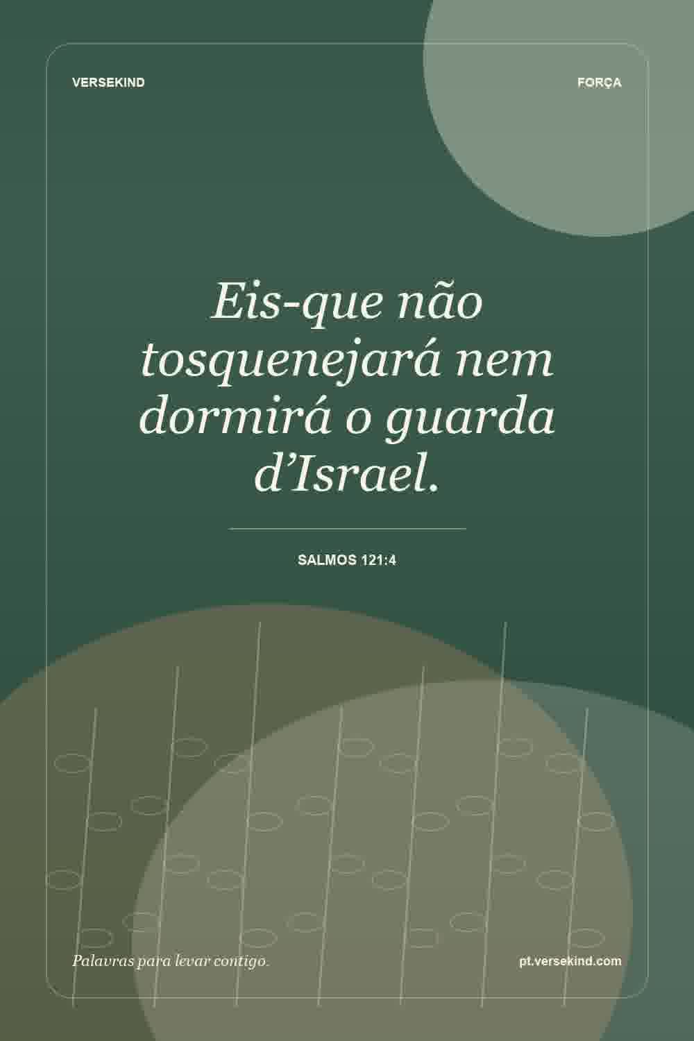 Eis-que não tosquenejará nem dormirá o guarda d’Israel. — Salmos 121:4