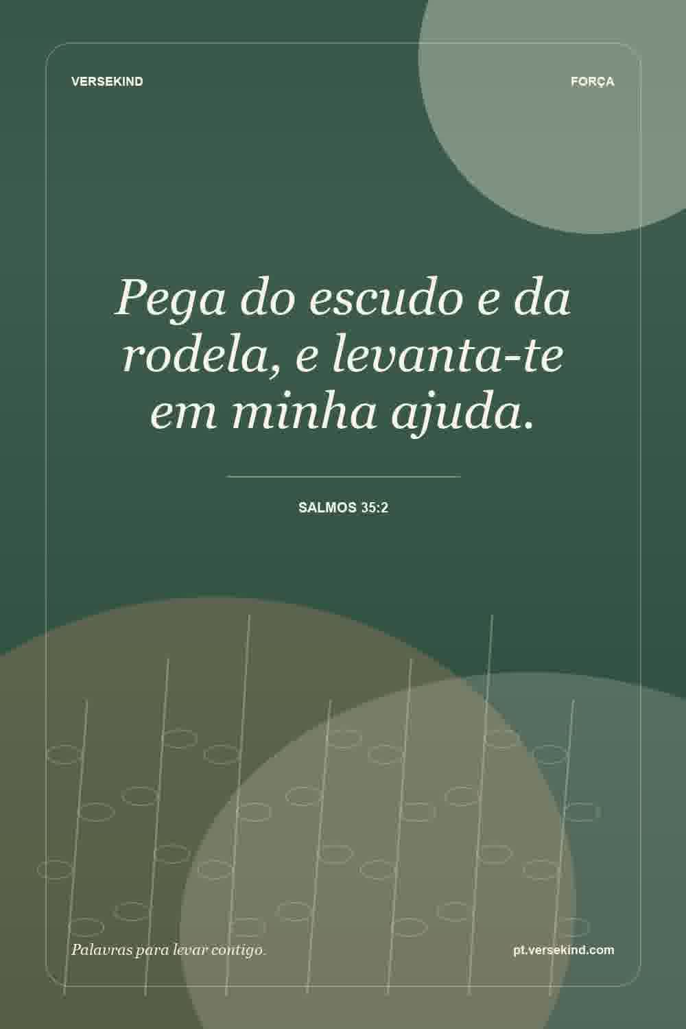 Pega do escudo e da rodela, e levanta-te em minha ajuda. — Salmos 35:2