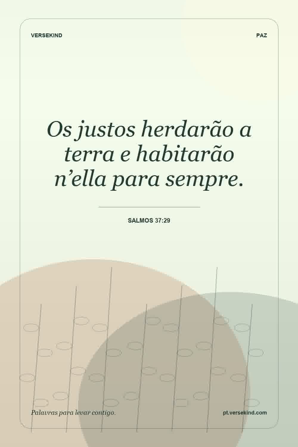 Os justos herdarão a terra e habitarão n’ella para sempre. — Salmos 37:29