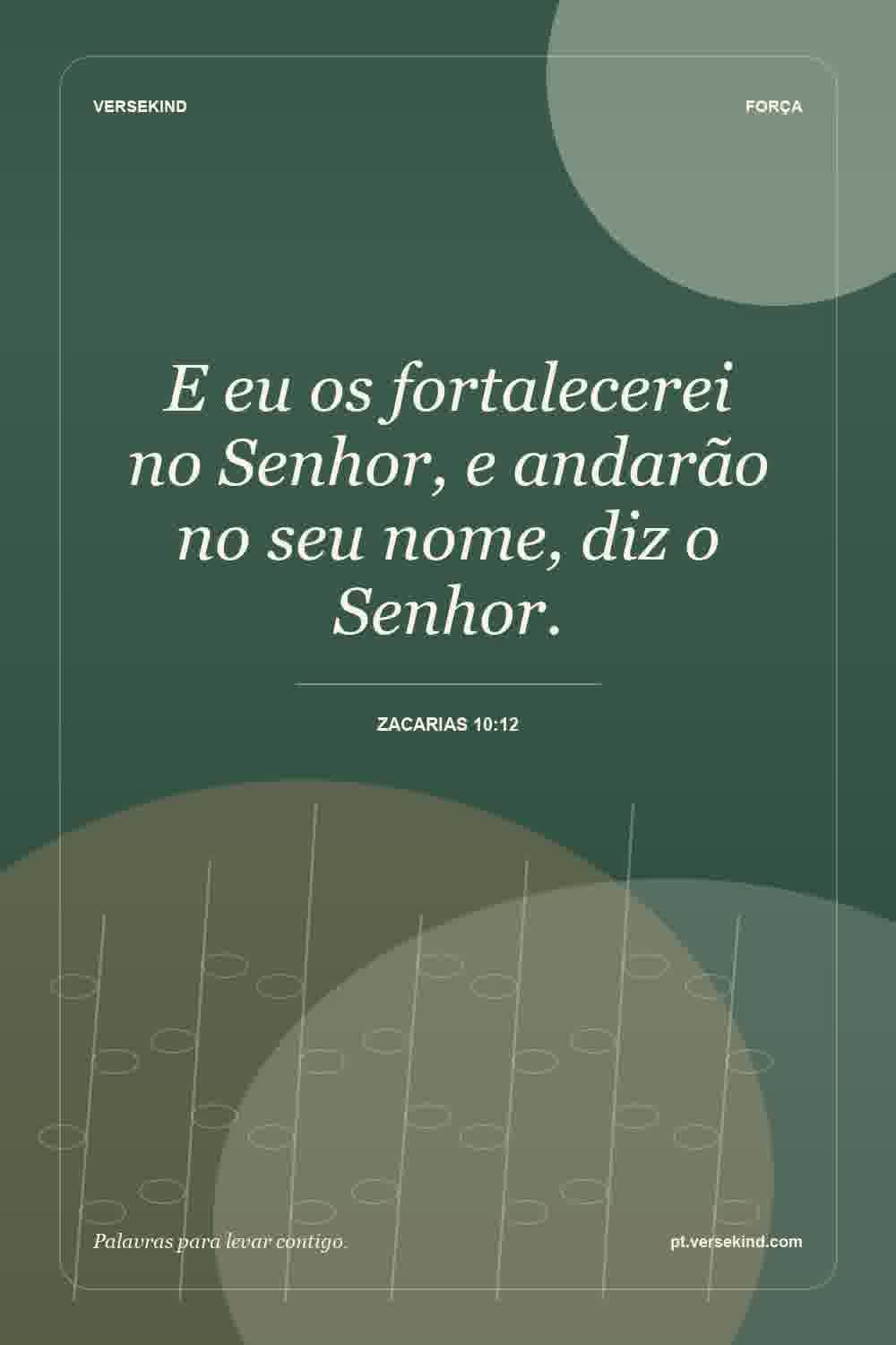 E eu os fortalecerei no Senhor, e andarão no seu nome, diz o Senhor. — Zacarias 10:12